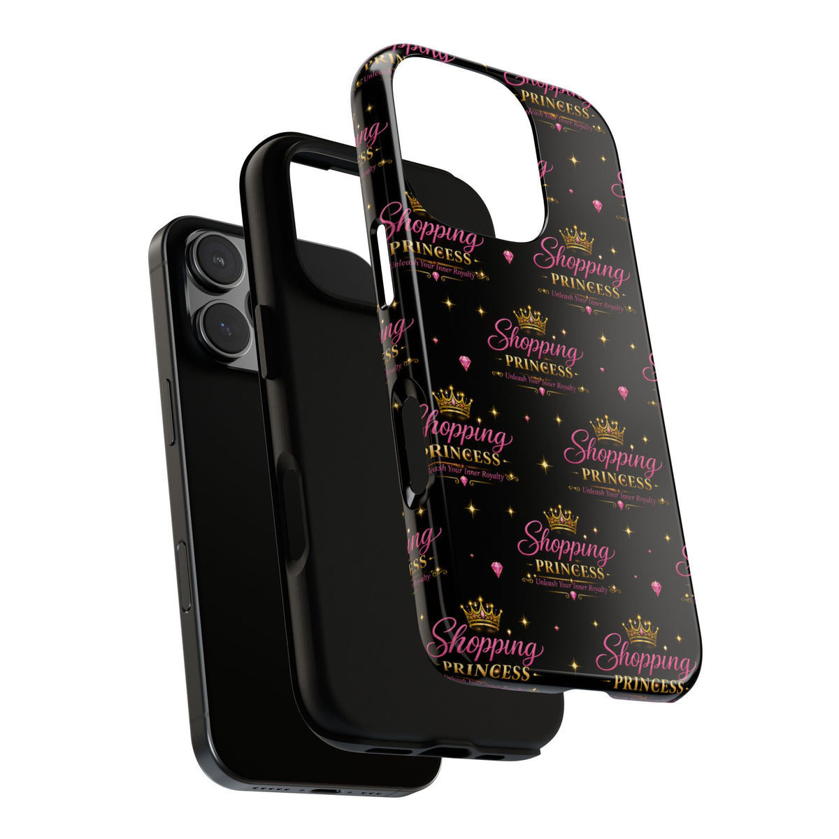 Shopping Princess Tough Phone Case — Glitter Crown Design