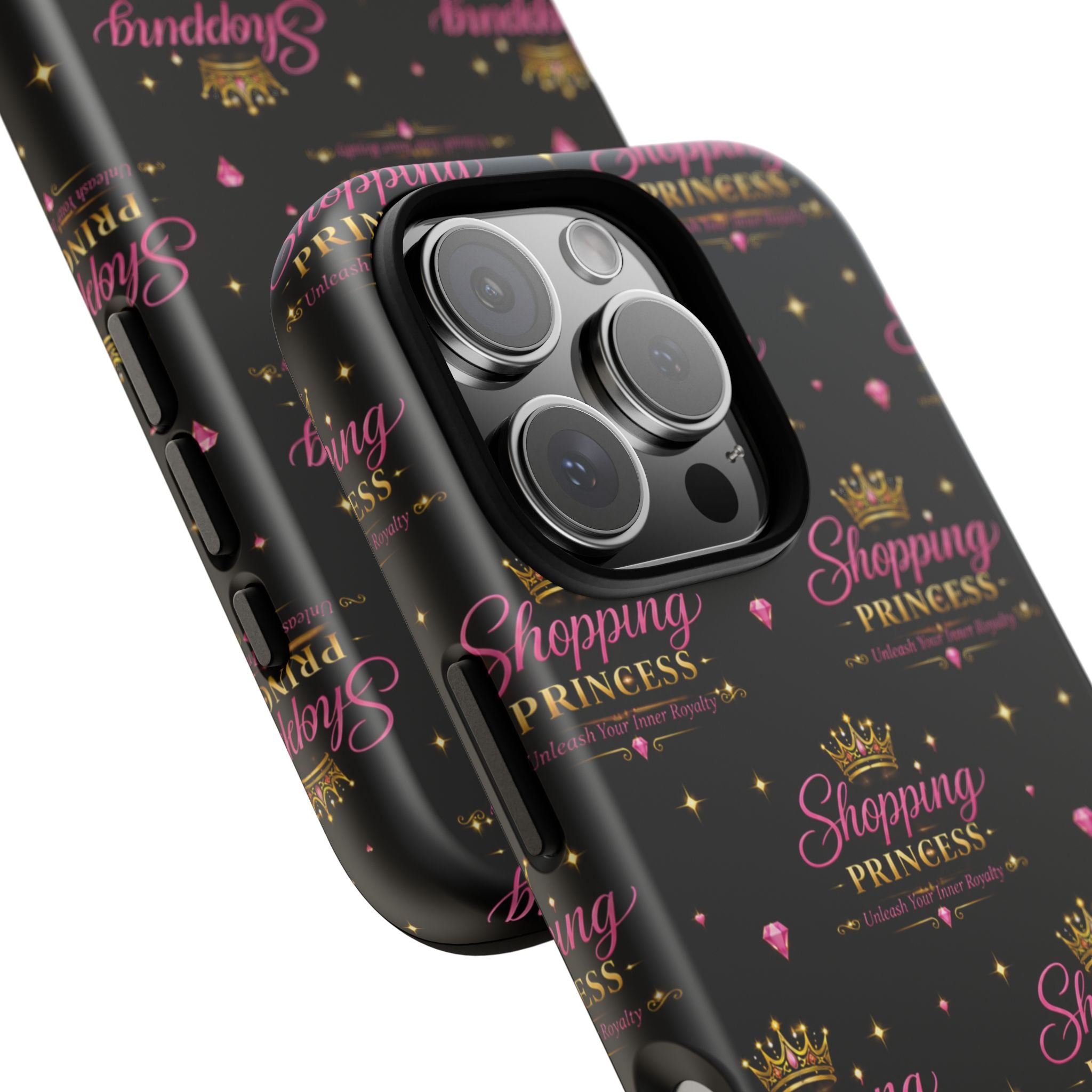 Shopping Princess Tough Phone Case — Glitter Crown Design