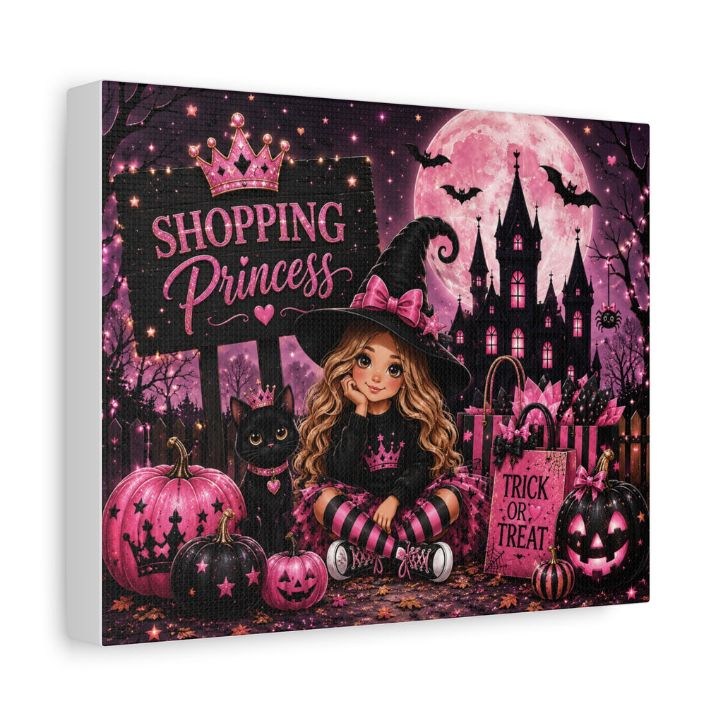 Halloween 'Shopping Princess' Canvas Wall Art