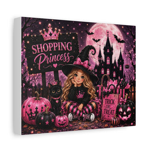 Halloween 'Shopping Princess' Canvas Wall Art