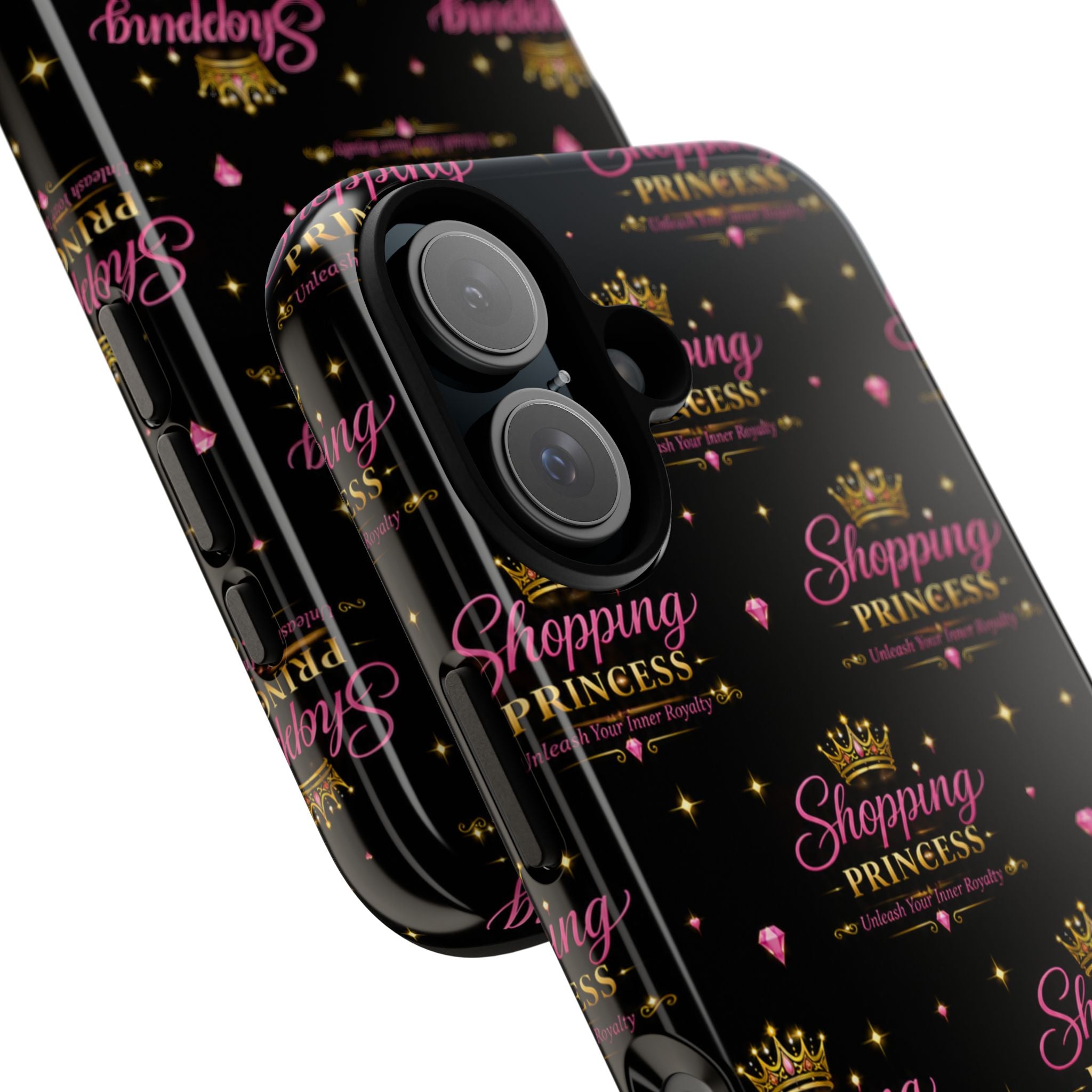 Shopping Princess Tough Phone Case — Glitter Crown Design