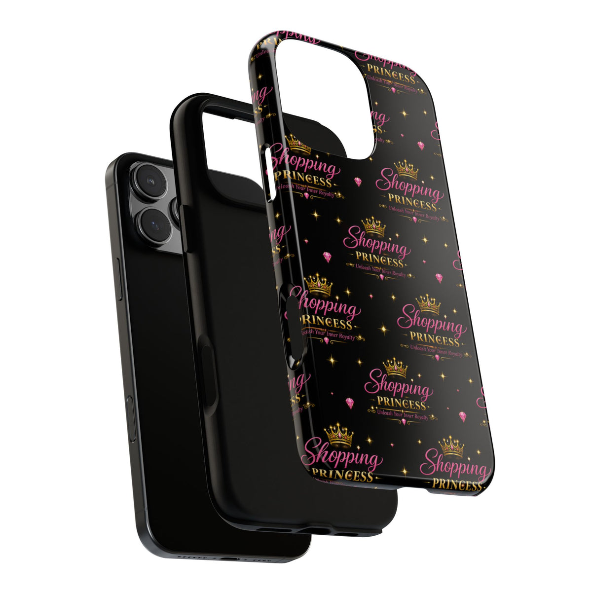 Shopping Princess Tough Phone Case — Glitter Crown Design