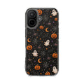 Halloween Pattern Magnetic Clear Phone Case — Ghosts, Pumpkins & Spiders