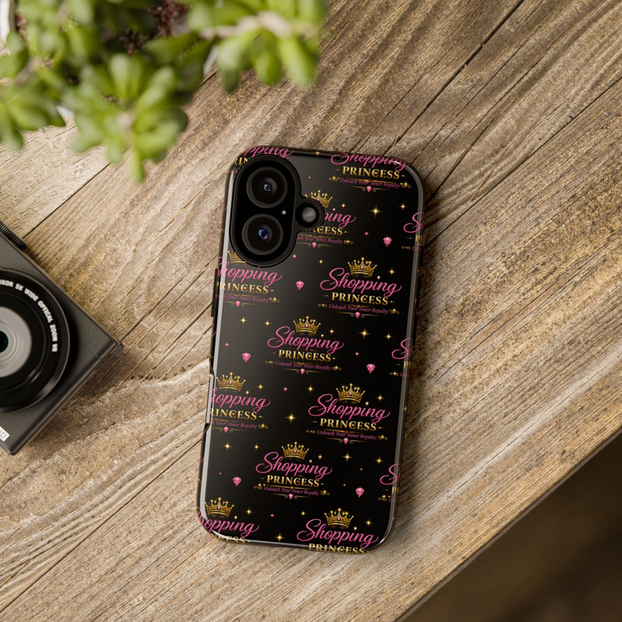 Shopping Princess Tough Phone Case — Glitter Crown Design