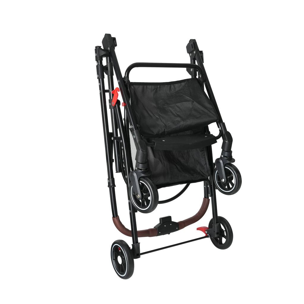 4-Wheel Foldable Pet Stroller for Dogs and Cats