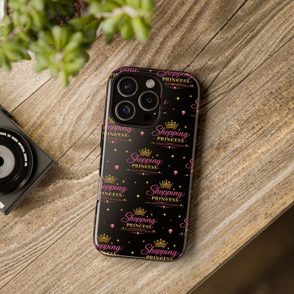 Shopping Princess Tough Phone Case — Glitter Crown Design