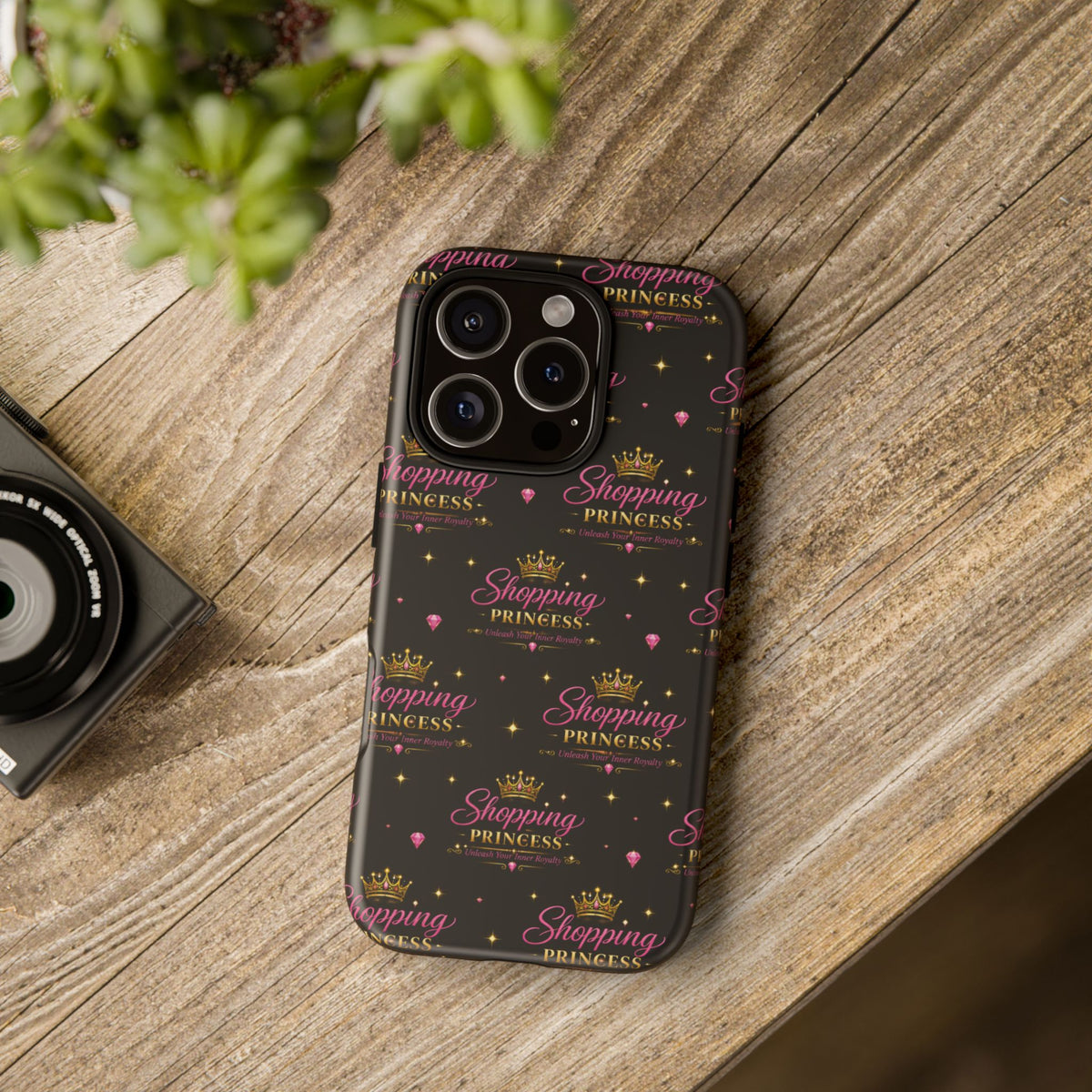Shopping Princess Tough Phone Case — Glitter Crown Design