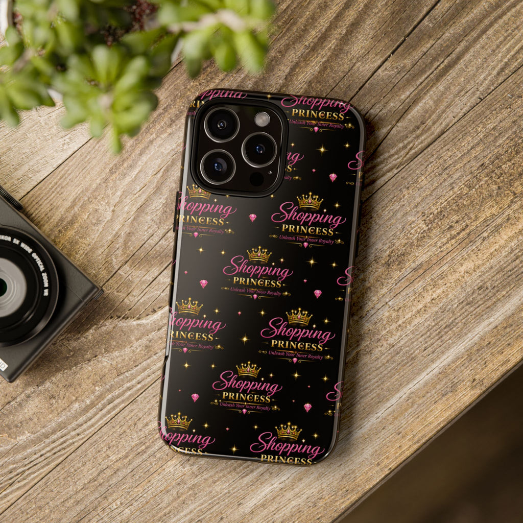 Shopping Princess Tough Phone Case — Glitter Crown Design