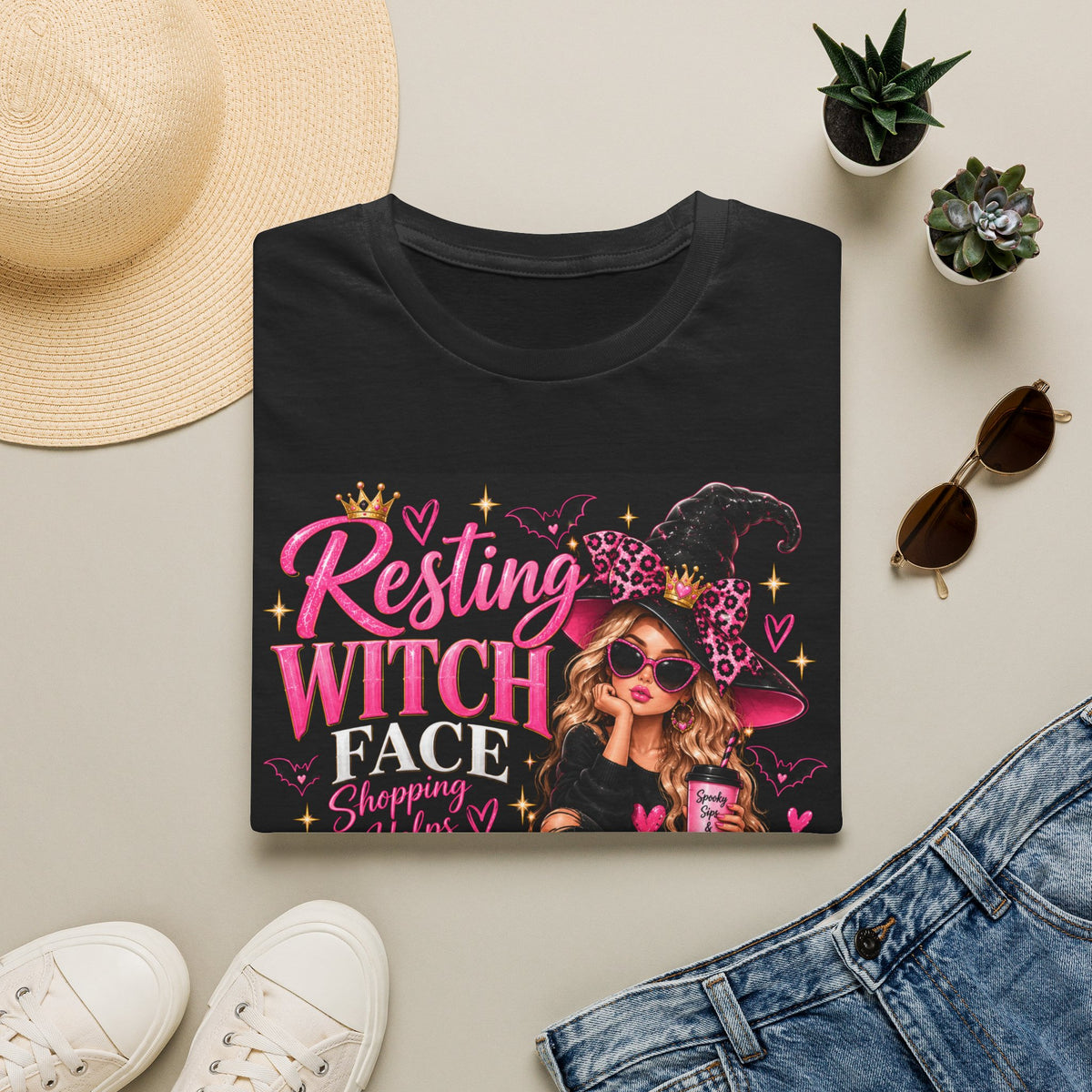 Resting Witch Face T-Shirt – Funny Halloween Witch Graphic Tee