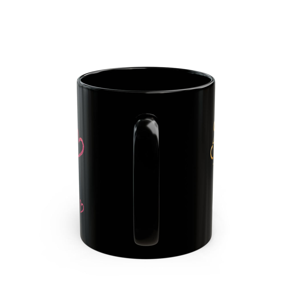 Shopping Princess Black Coffee Mug — 'Shopping First, Sleeping Second' Crown Design (11oz/15oz)