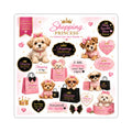 Shopping Princess Kiss-Cut Stickers — Cute Puppy, Hearts & Quotes Sticker Sheet