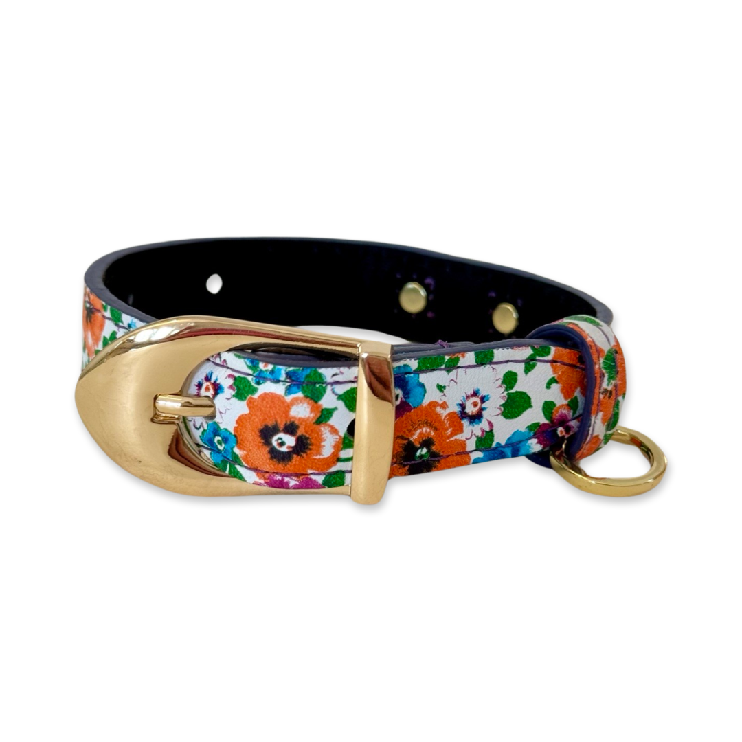 Poppy & Pansy Italian Leather XS Collar
