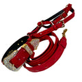 Bella Rosso Swarovski Crystal Collar Leash & Harness Luxe Set