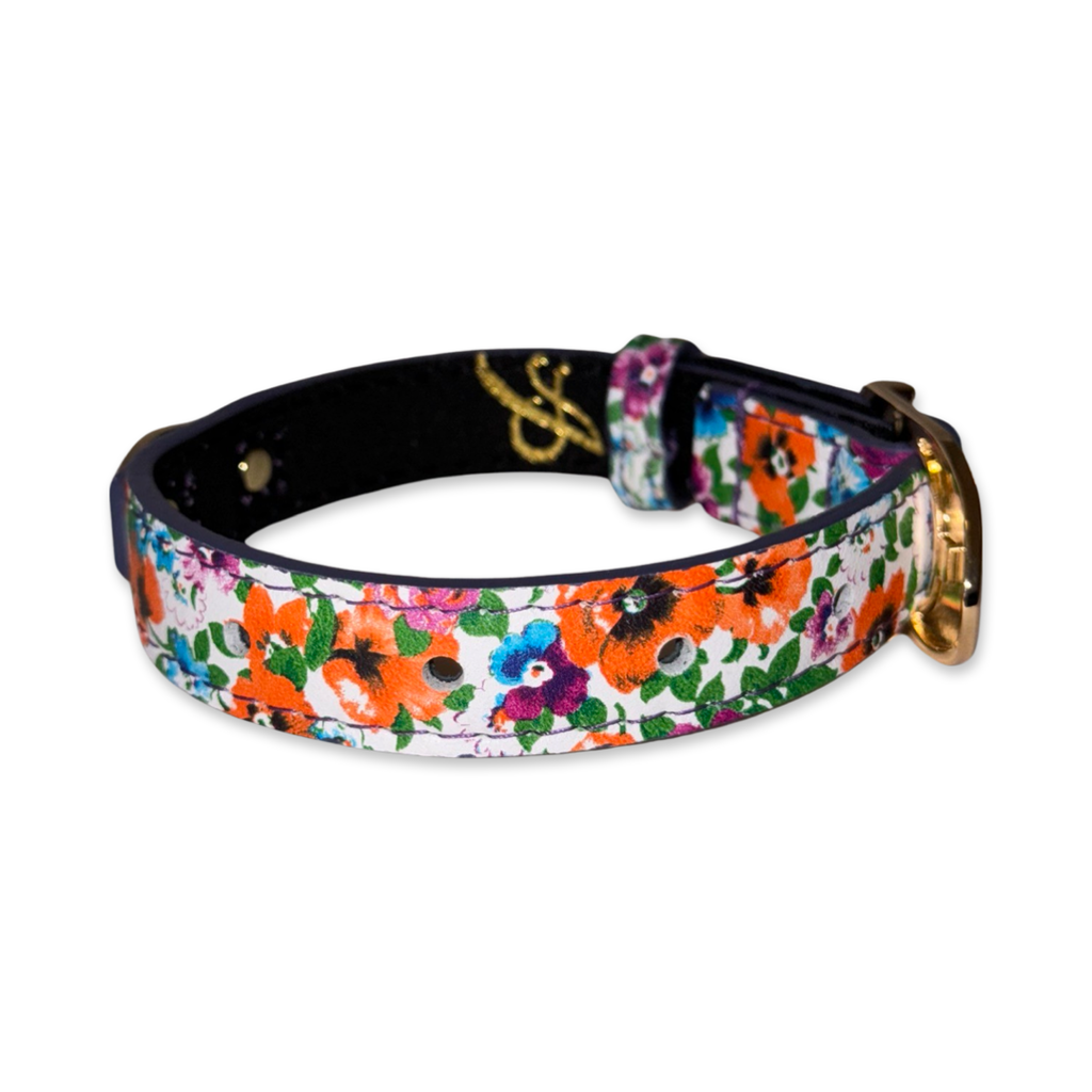 Poppy & Pansy Italian Leather XS Collar
