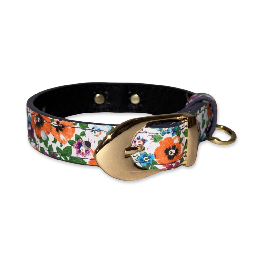 Poppy & Pansy Italian Leather XS Collar