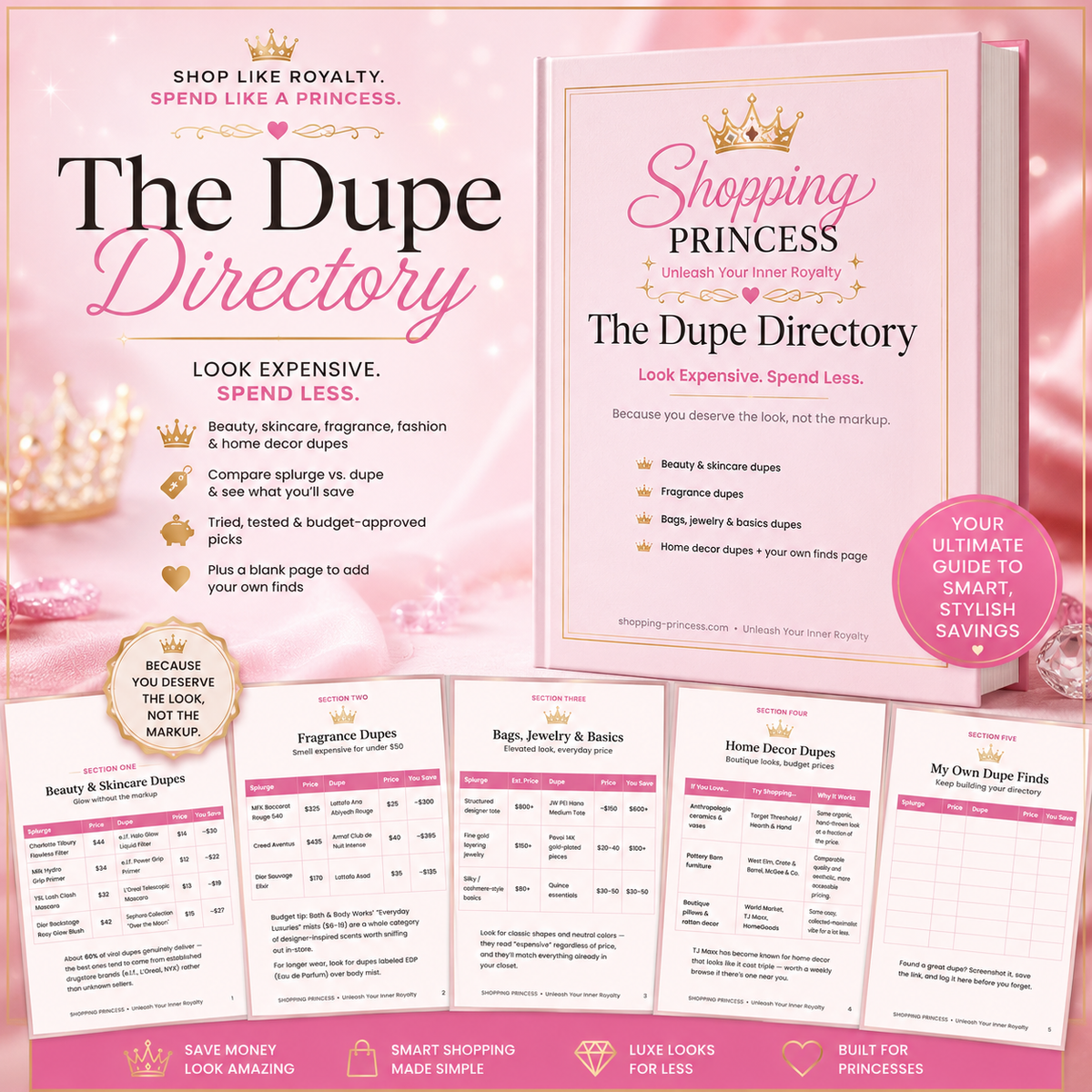 👑 The Shopping Princess Dupe Directory