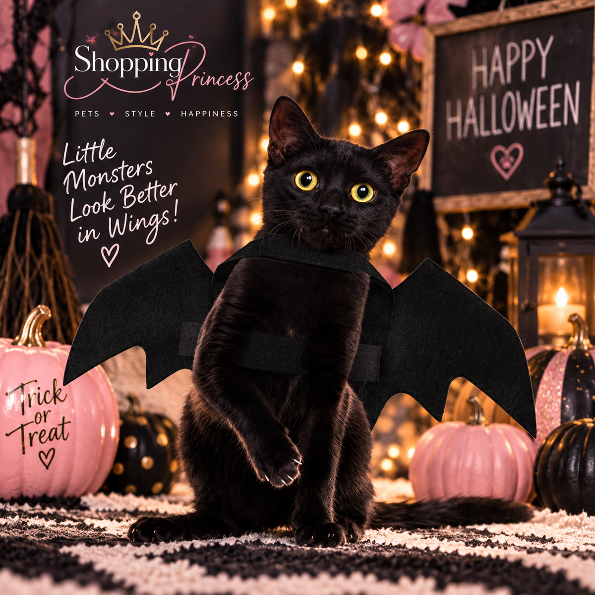Halloween Bat Wings for Cats & Small Dogs