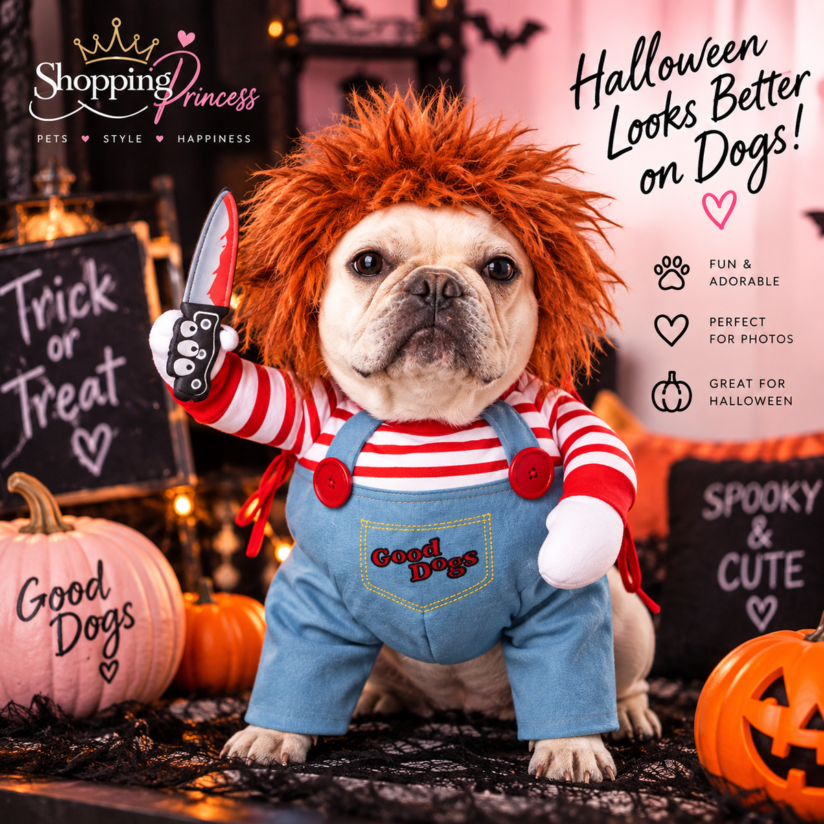 Halloween Dog Cosplay Costume – Funny Scary Party Outfit