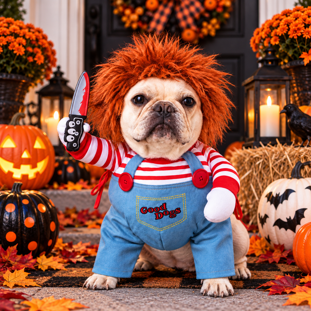 Halloween Dog Cosplay Costume – Funny Scary Party Outfit