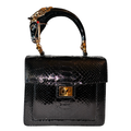 Devon Horse Handle Handbag
Authentic Black Python
