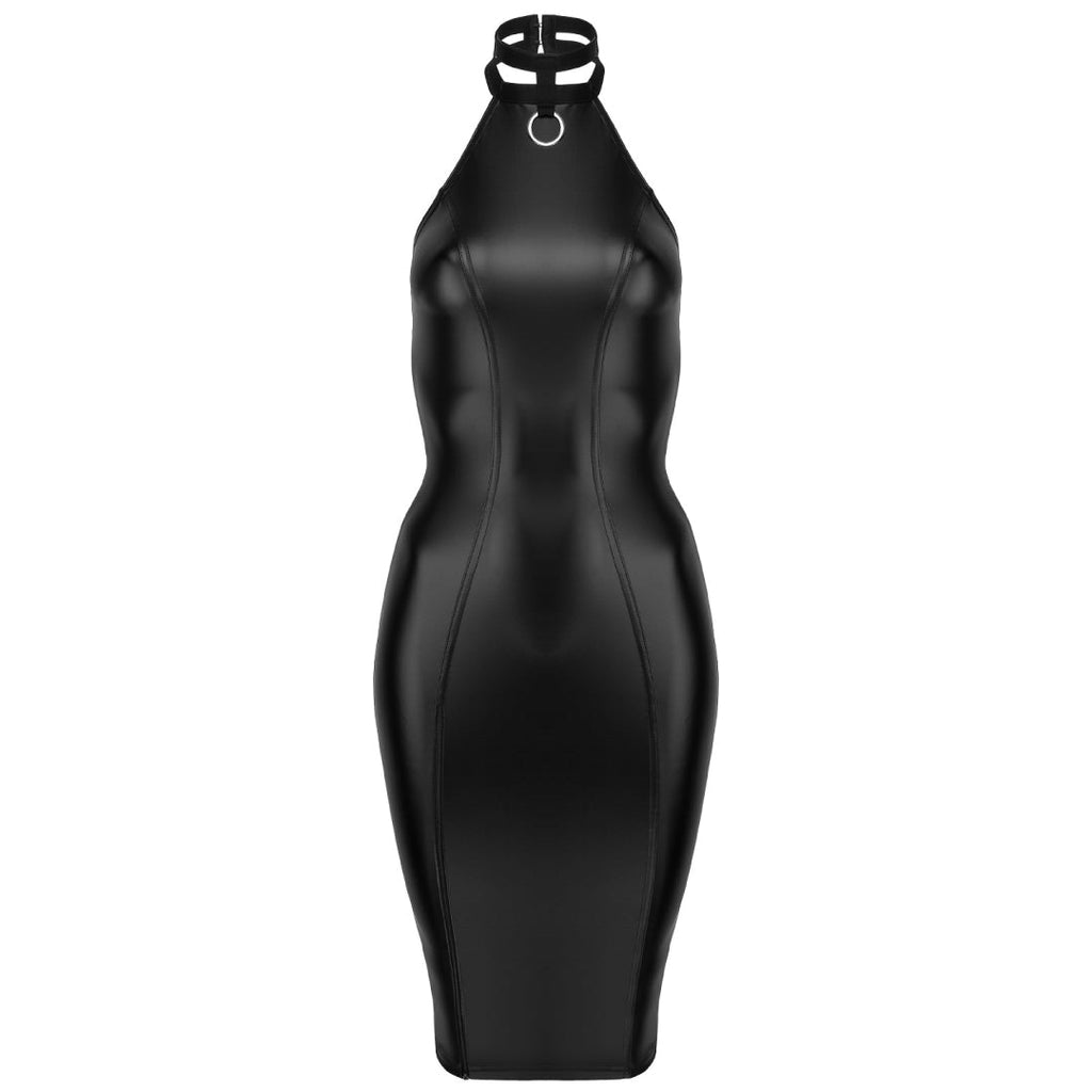 Sexy Powerwetlook Pencil Dress Noir Handmade