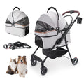 4-Wheel Foldable Pet Stroller for Dogs and Cats